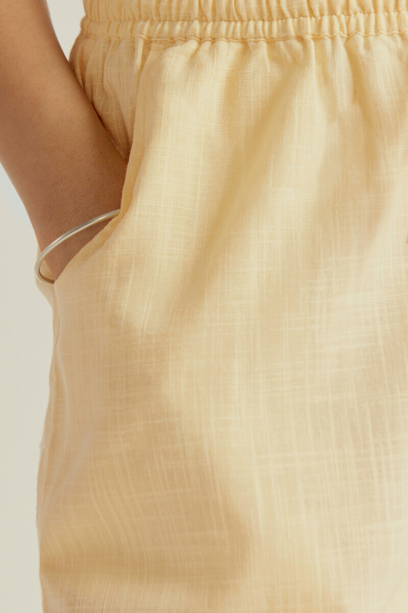 Cream Handcrafted Gauze Slub Farsi