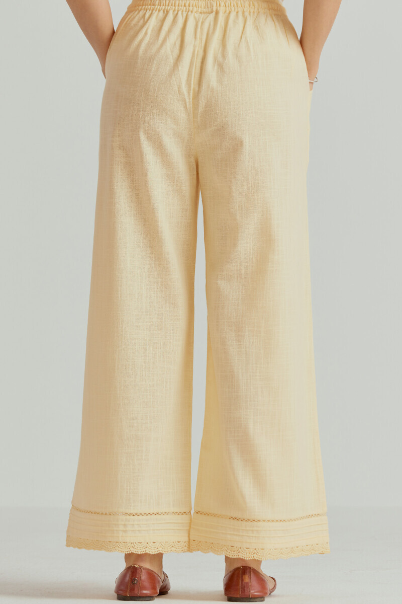 Cream Handcrafted Gauze Slub Farsi