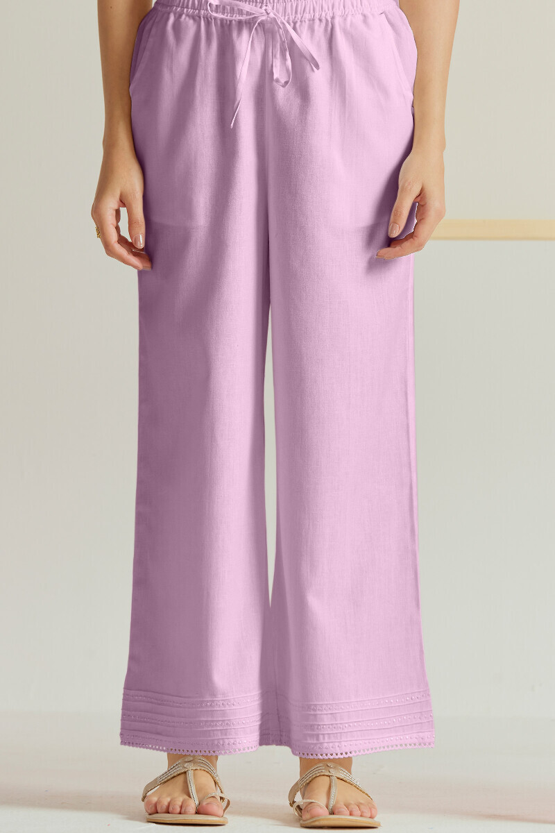 Purple Handcrafted Gauze Slub Farsi