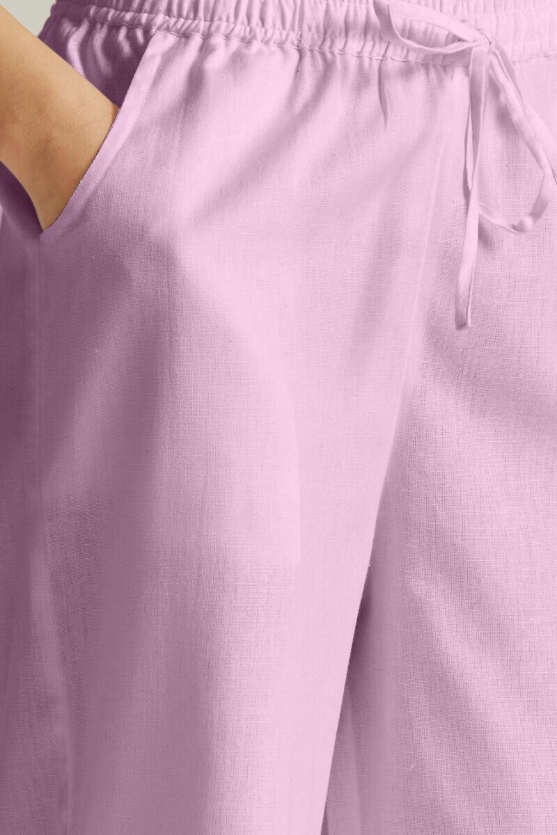 Purple Handcrafted Gauze Slub Farsi