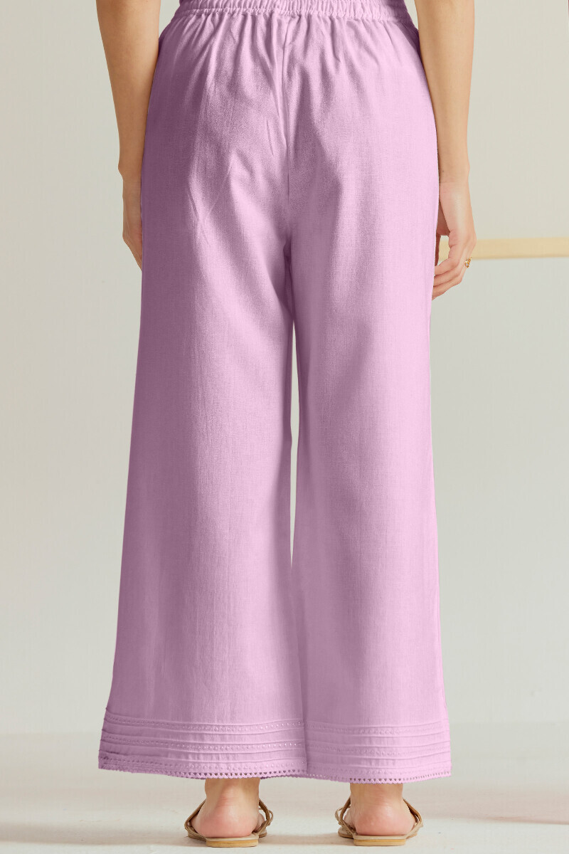 Purple Handcrafted Gauze Slub Farsi