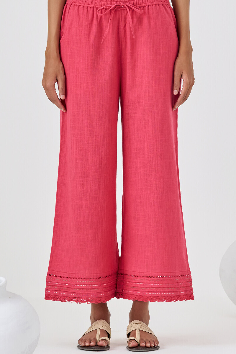 Pink Handcrafted Gauze Slub Farsi