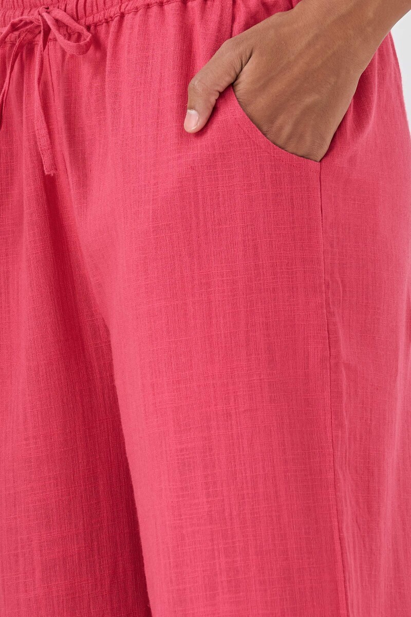 Pink Handcrafted Gauze Slub Farsi