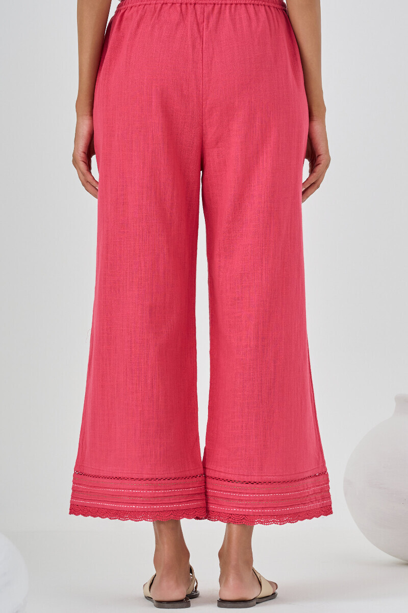 Pink Handcrafted Gauze Slub Farsi