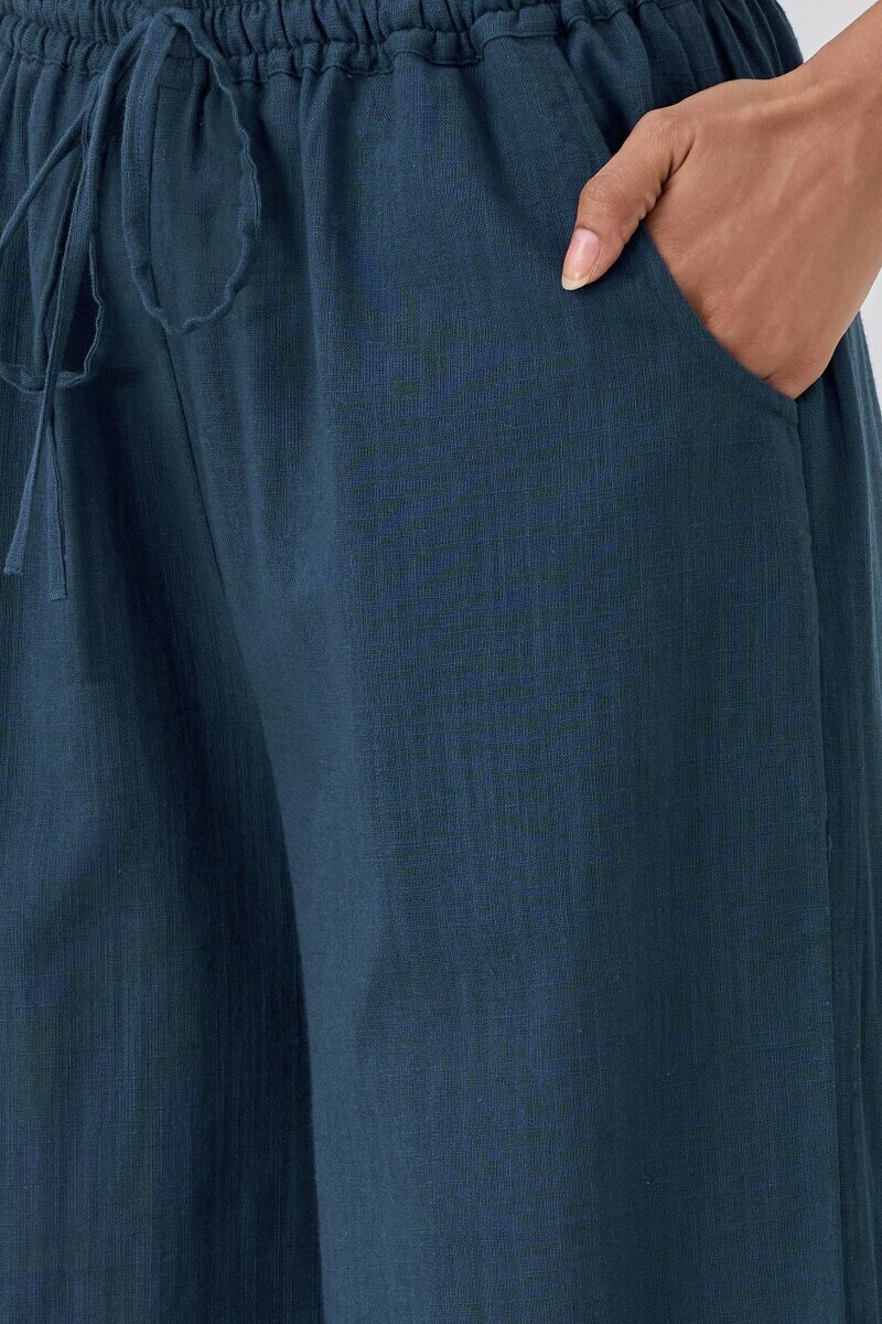 Blue Handcrafted Gauze Slub Farsi