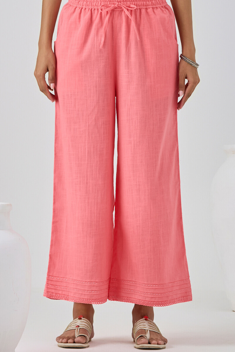 Pink Handcrafted Gauze Slub Farsi