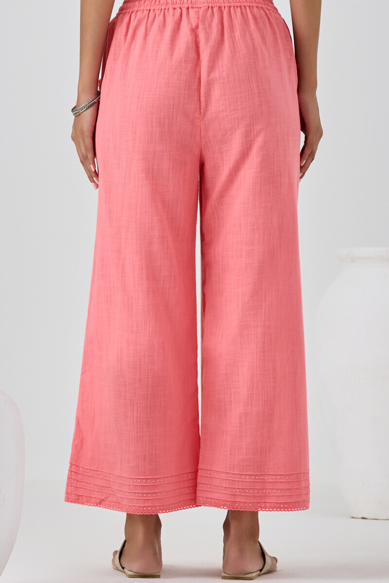 Pink Handcrafted Gauze Slub Farsi