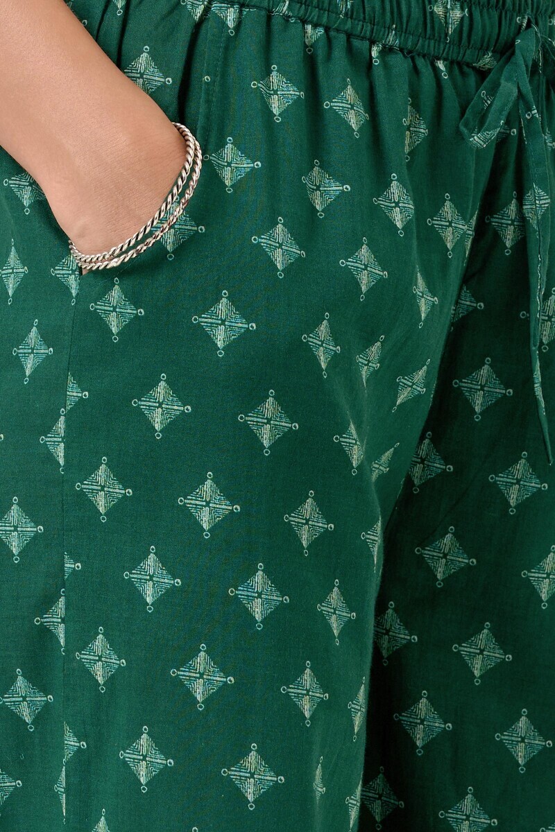Green Printed Cotton Farsi