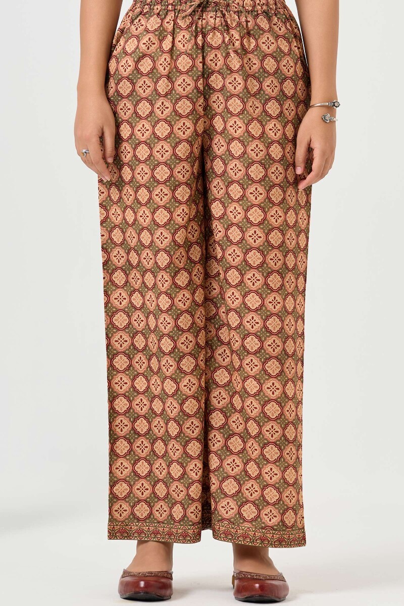 Beige Printed Cotton Farsi