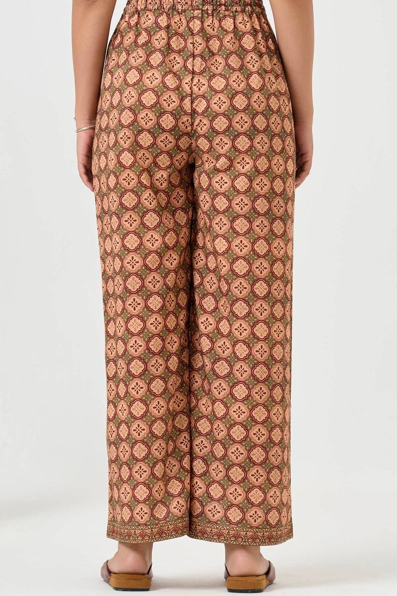 Beige Printed Cotton Farsi