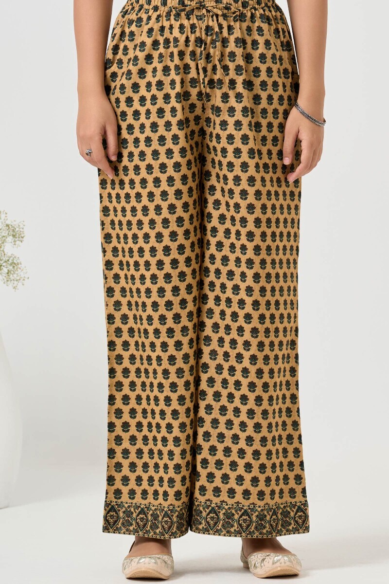 Beige Printed Cotton Farsi
