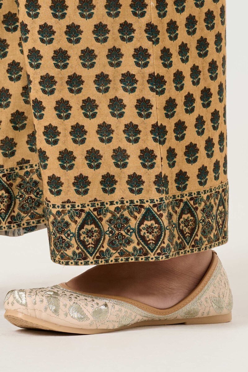 Beige Printed Cotton Farsi