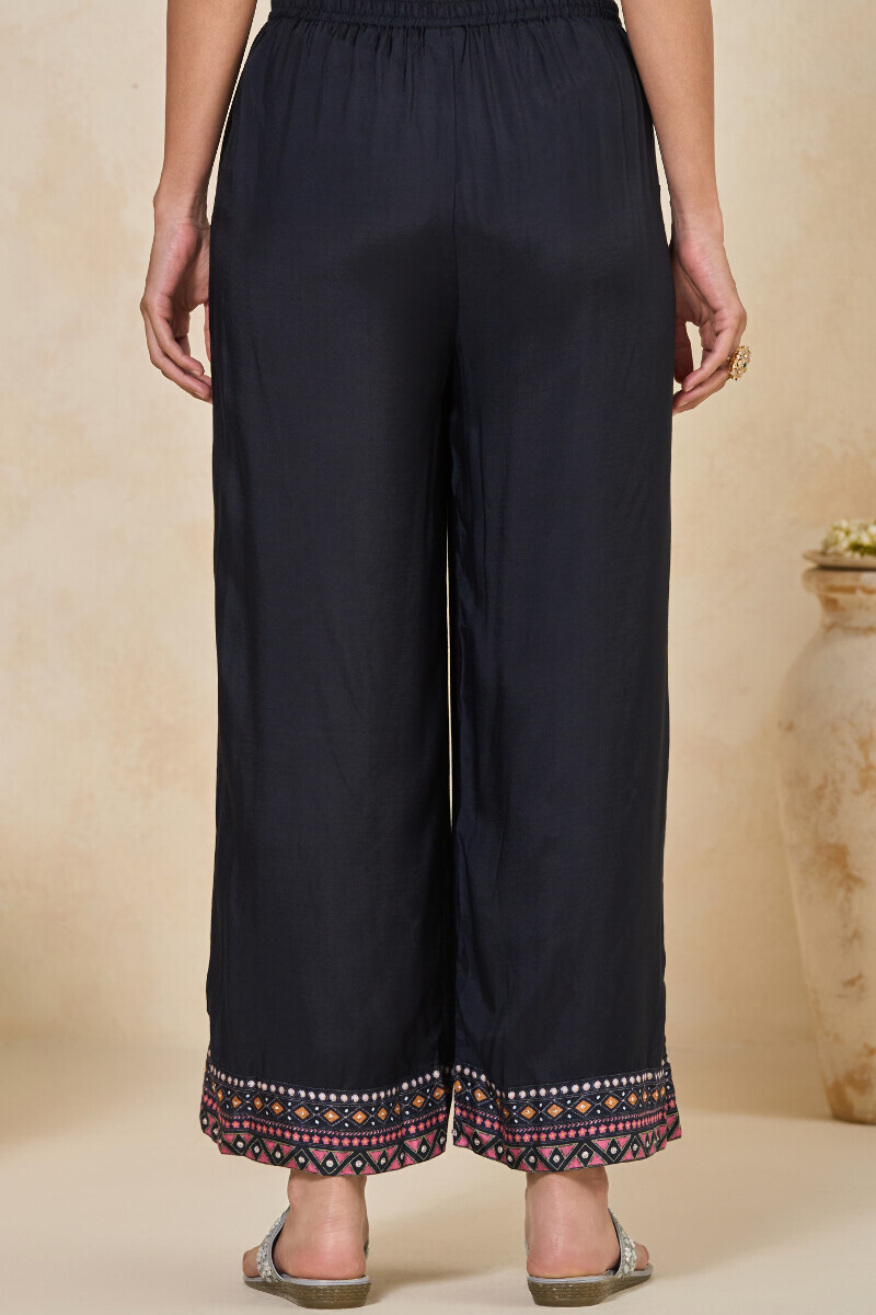 Black Handcrafted Viscose Farsi