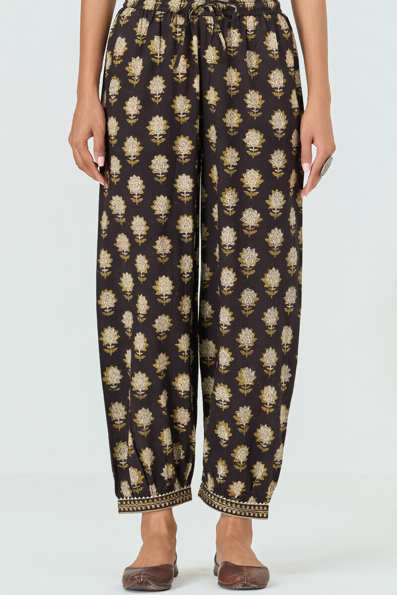 Bagru Hand Block-Printed Cotton Izhaar Pants