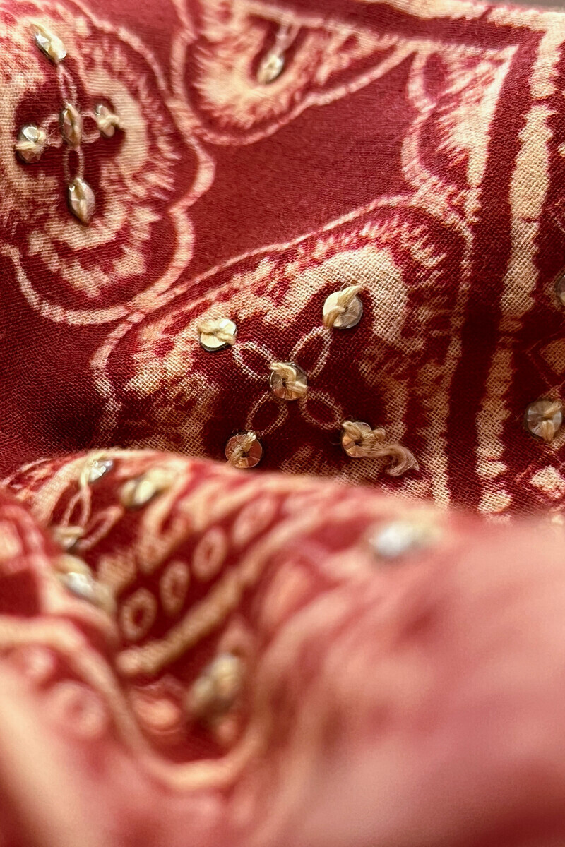 Maroon Printed Straight Cotton Kurta