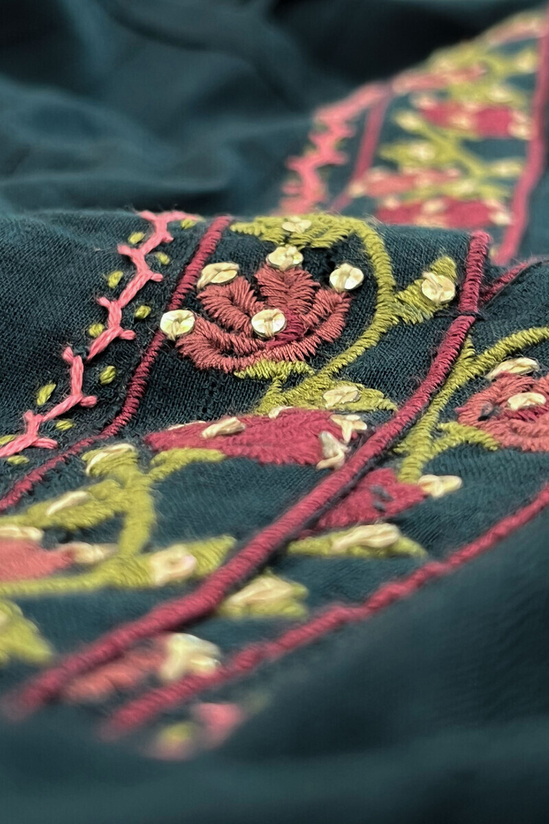Navy Blue Handcrafted Straight Cotton Dobby Kurta