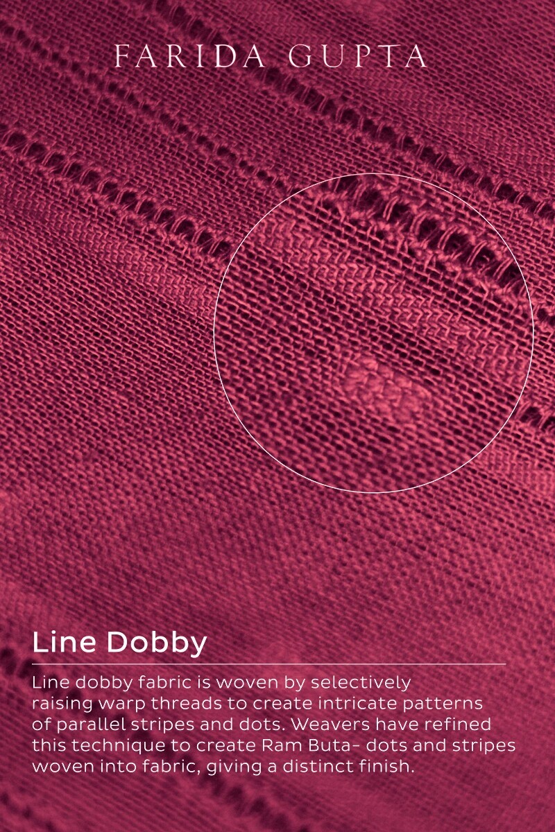 Pink Handcrafted Straight Cotton Dobby Kurta