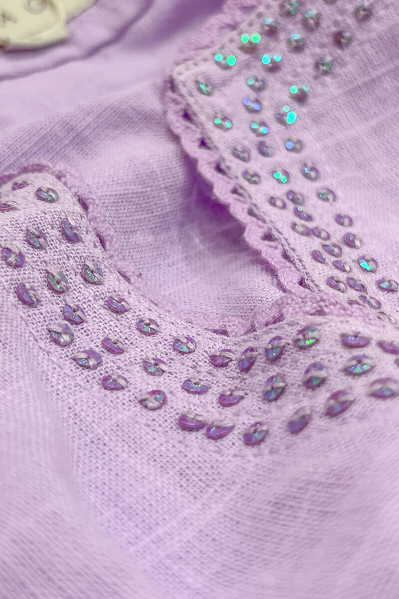 Purple Handcrafted Straight Gauze Slub Kurta