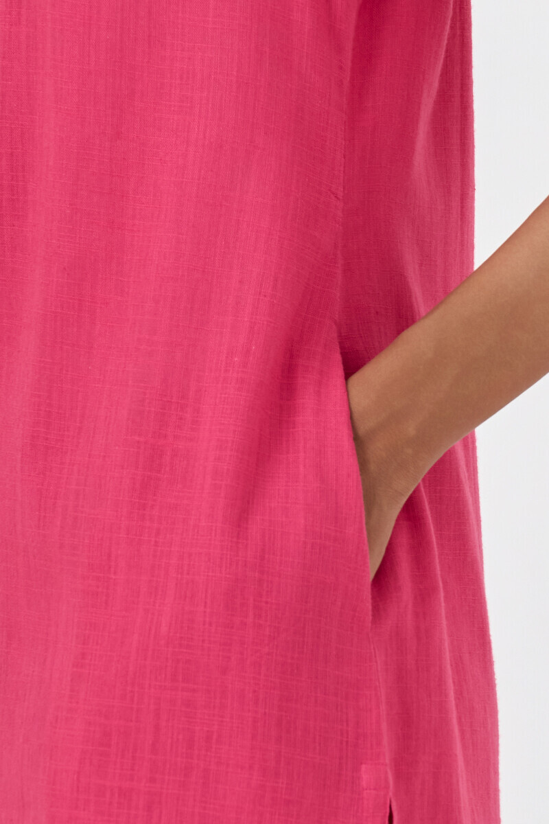 Pink Handcrafted Straight Gauze Slub Kurta