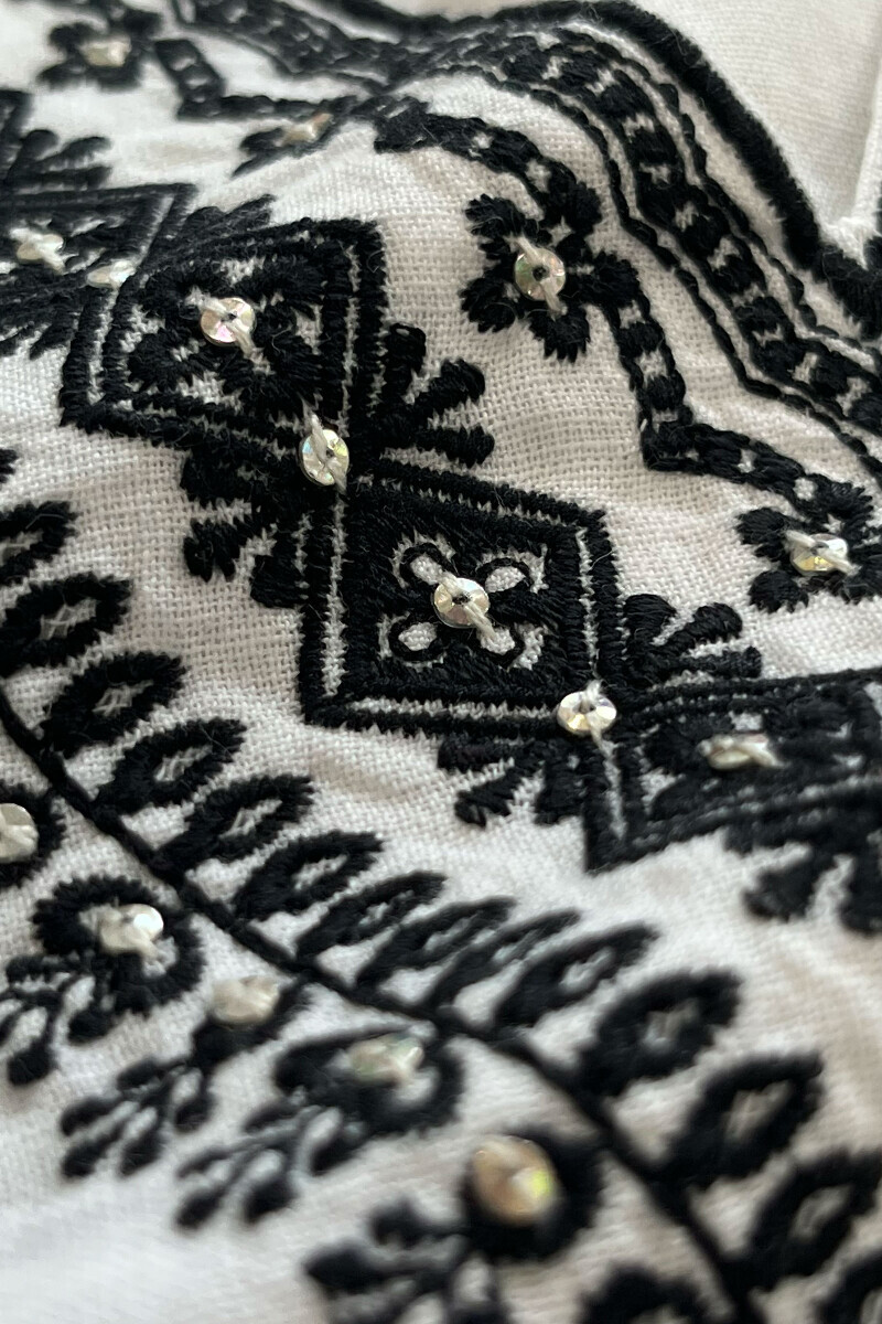 White Handcrafted Straight Cotton Flax Kurta