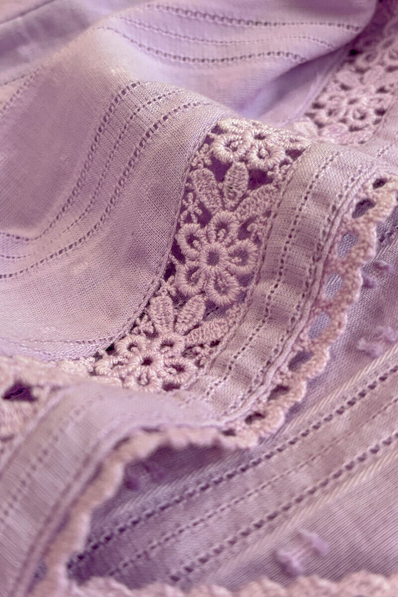 Purple Handcrafted Straight Ram Buta Kurta