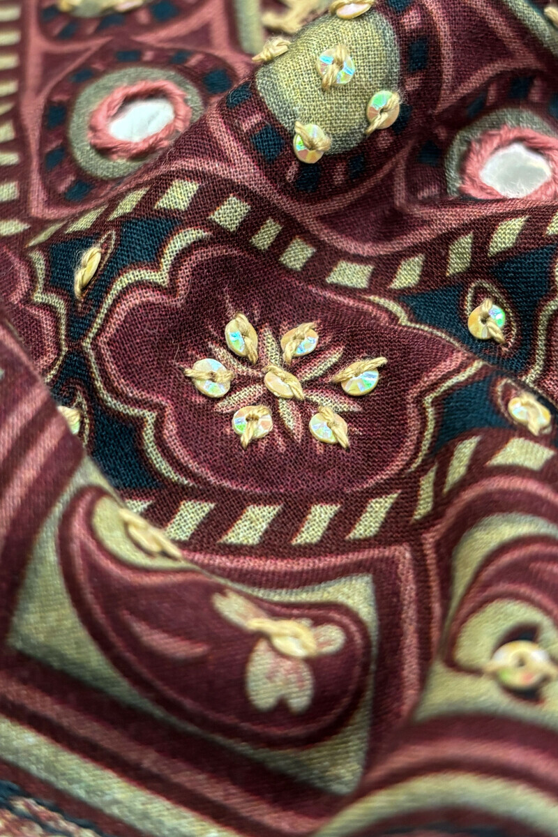 Blue Printed Straight Cotton Kurta