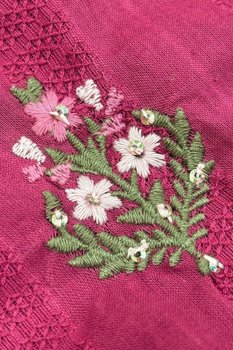 Pink Handcrafted Straight Cotton Dobby Kurta