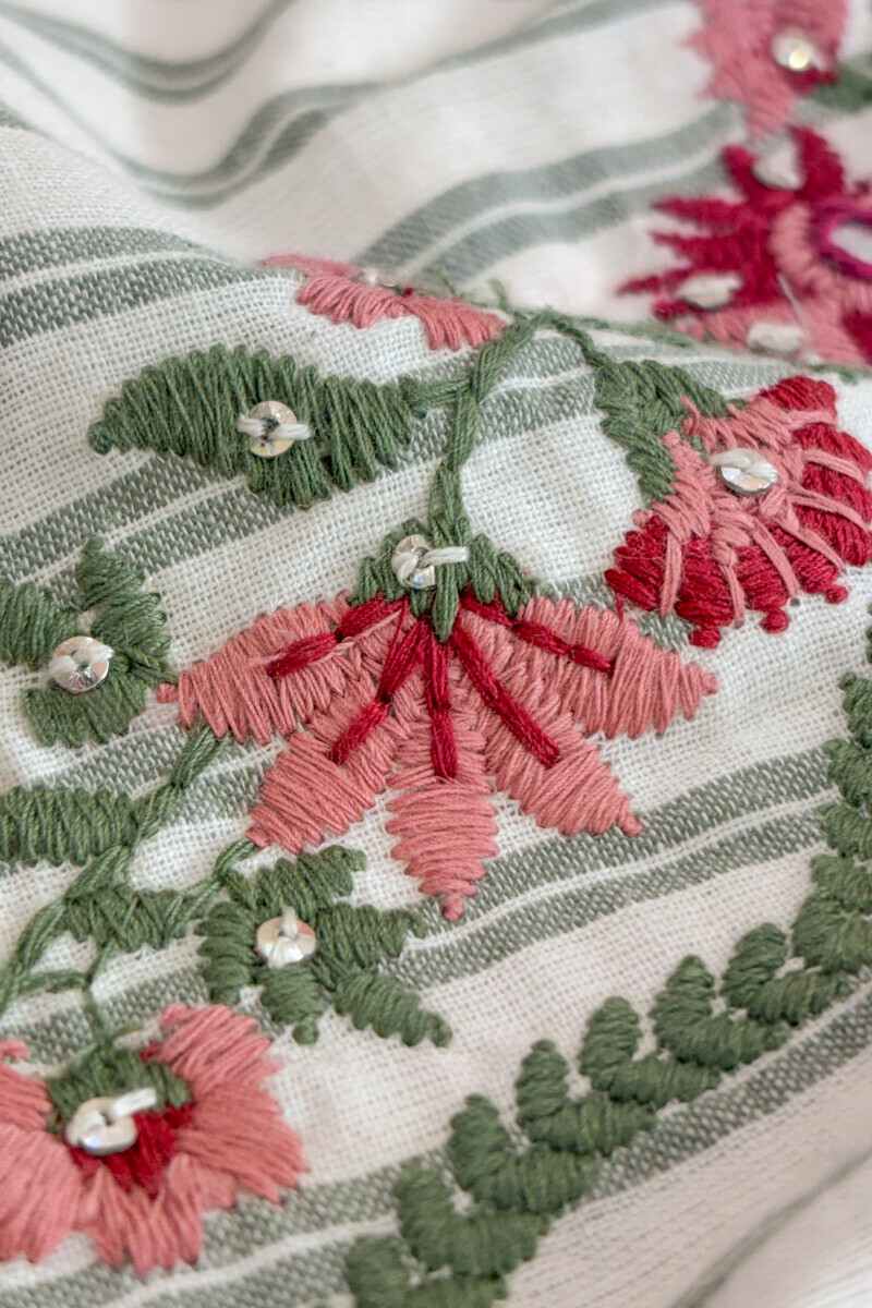 Off-White Handcrafted Straight Cotton Kurta