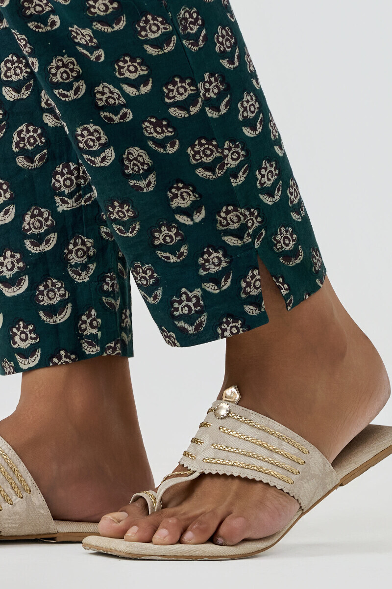 Bagru Hand Block-Printed Cotton Narrow Pants