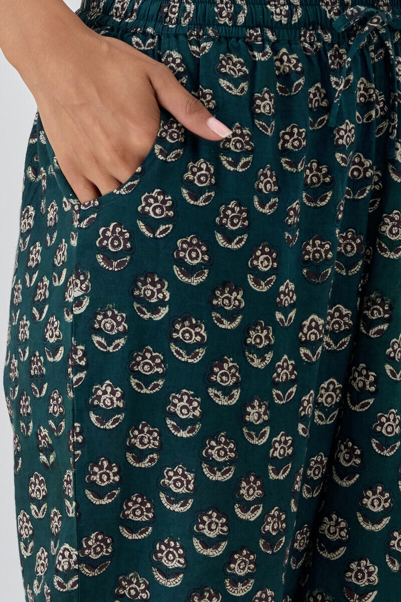 Bagru Hand Block-Printed Cotton Narrow Pants