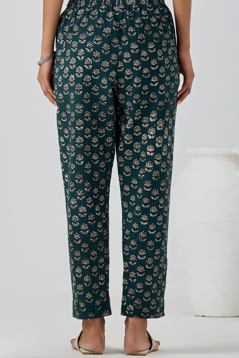 Bagru Hand Block-Printed Cotton Narrow Pants