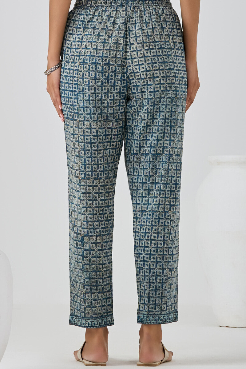 Akola Hand Block-Printed Cotton Narrow Pants