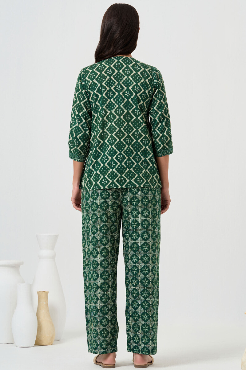 Green Printed Cotton Co-ord Set