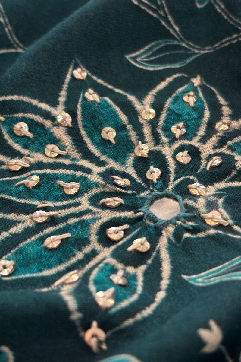 Blue Printed Short Cotton Kurta