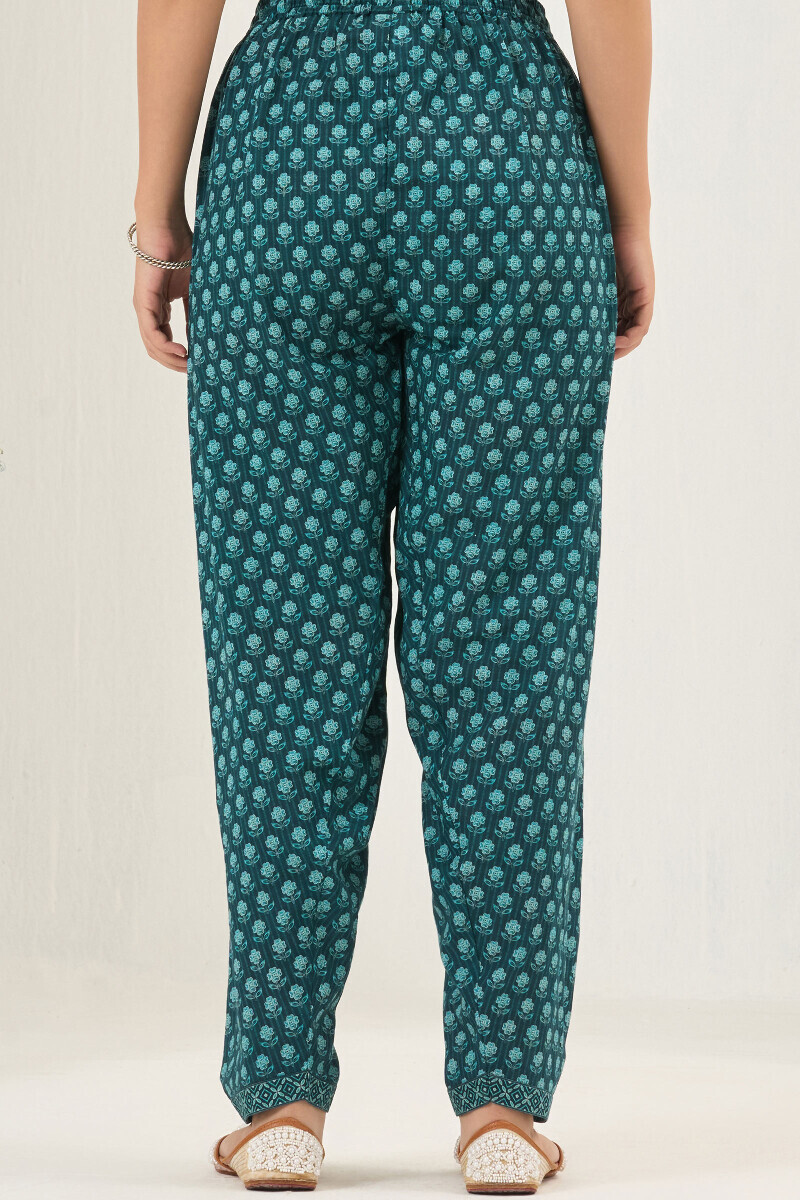 Blue Printed Cotton Salwar