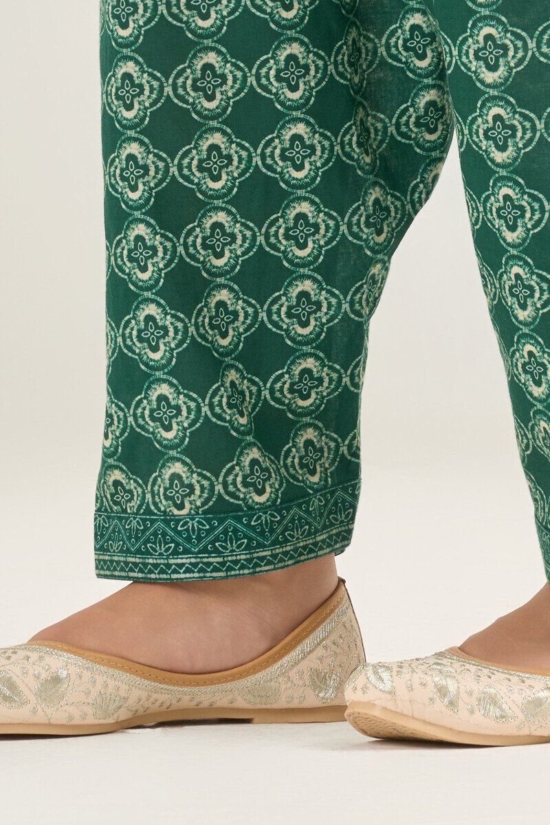 Green Printed Cotton Salwar