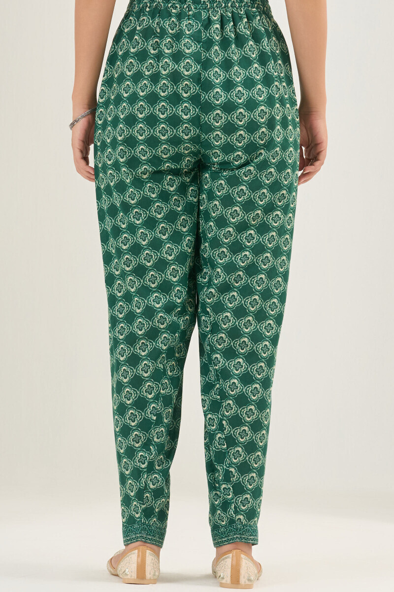 Green Printed Cotton Salwar