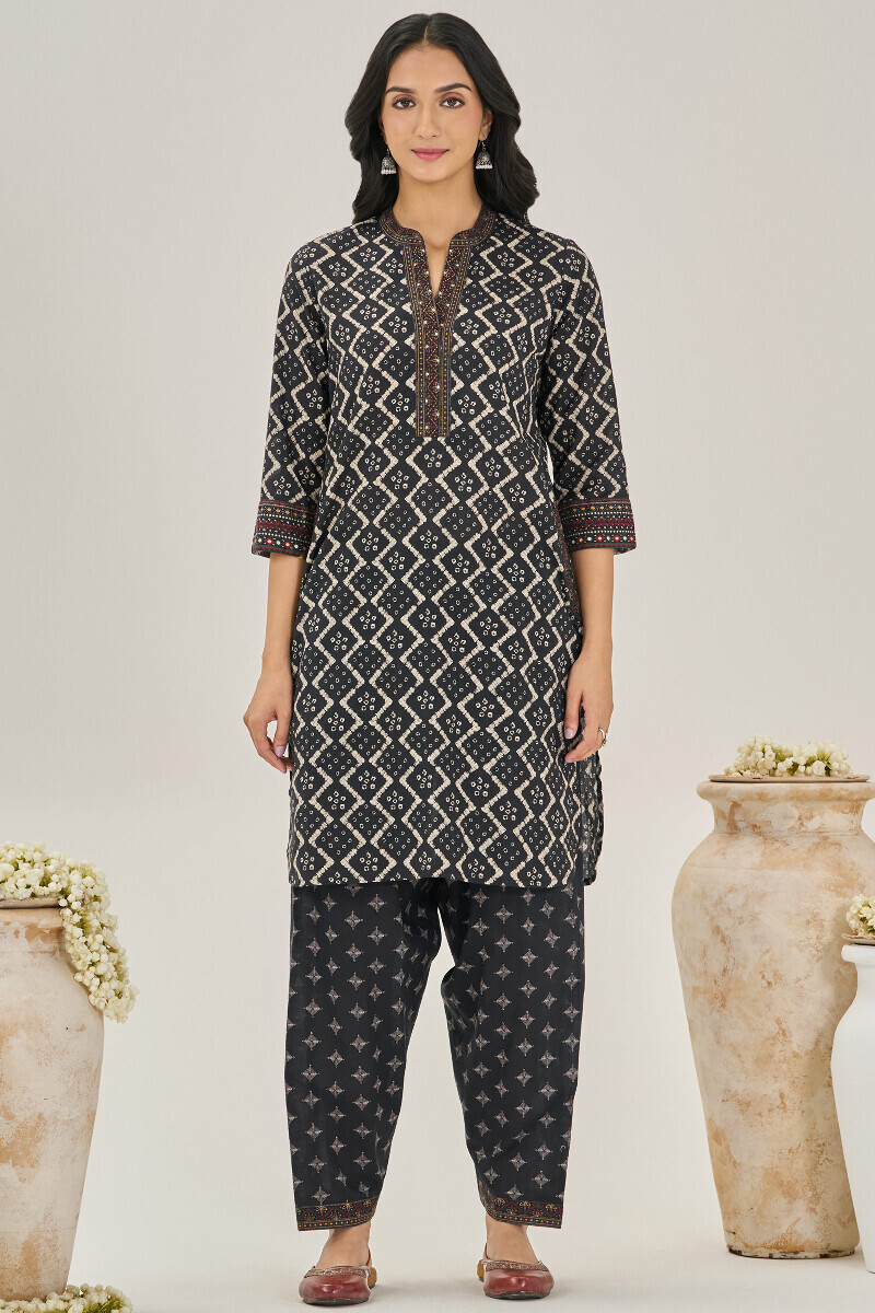 Black Printed Cotton Salwar