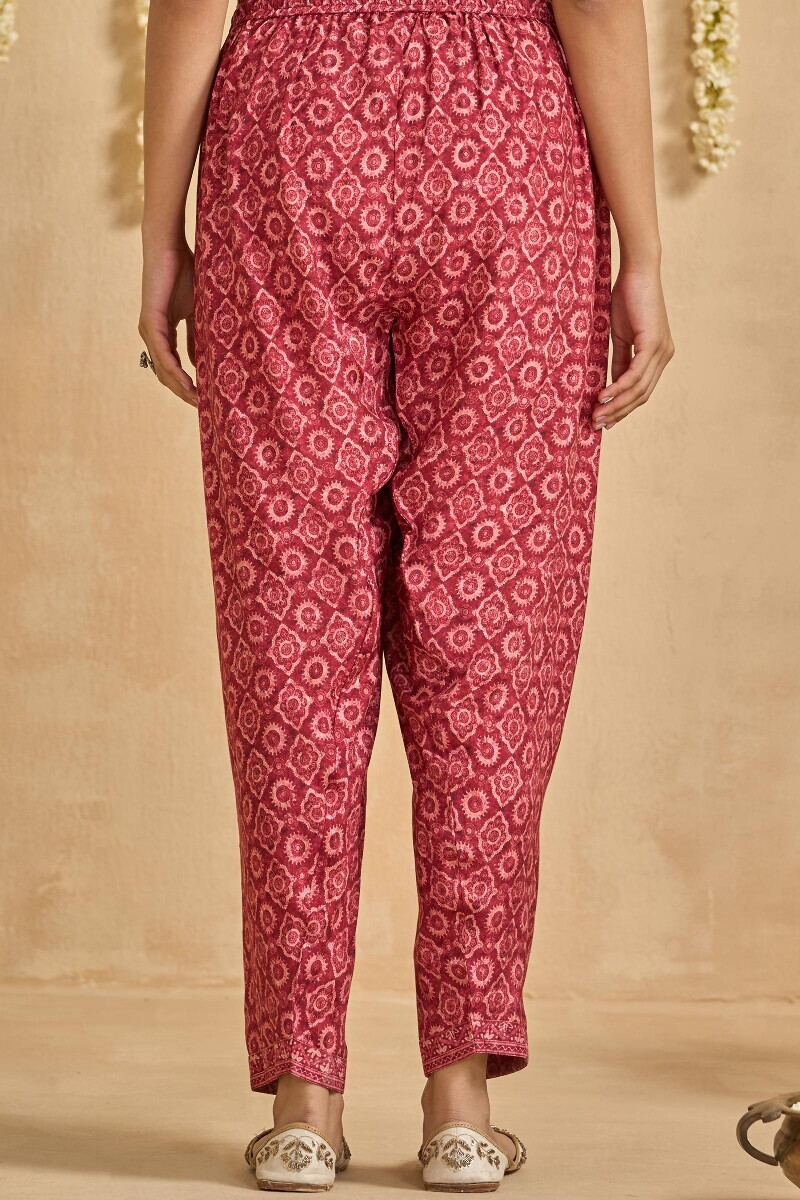 Maroon Printed Viscose Salwar