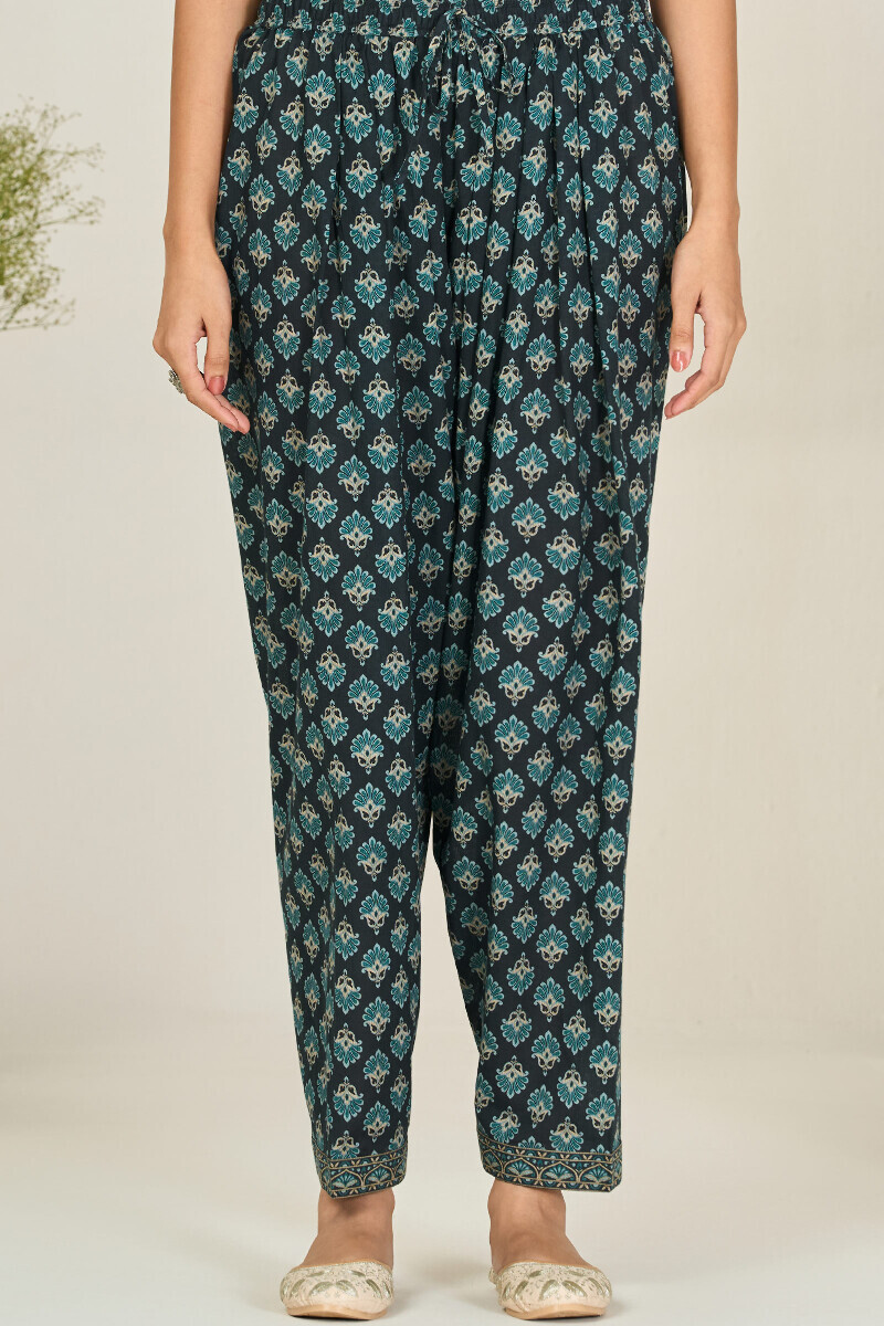 Black Printed Cotton Dobby Salwar