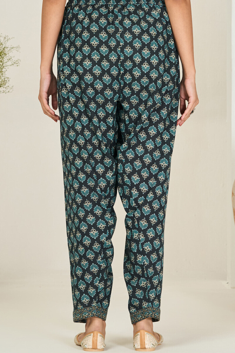 Black Printed Cotton Dobby Salwar