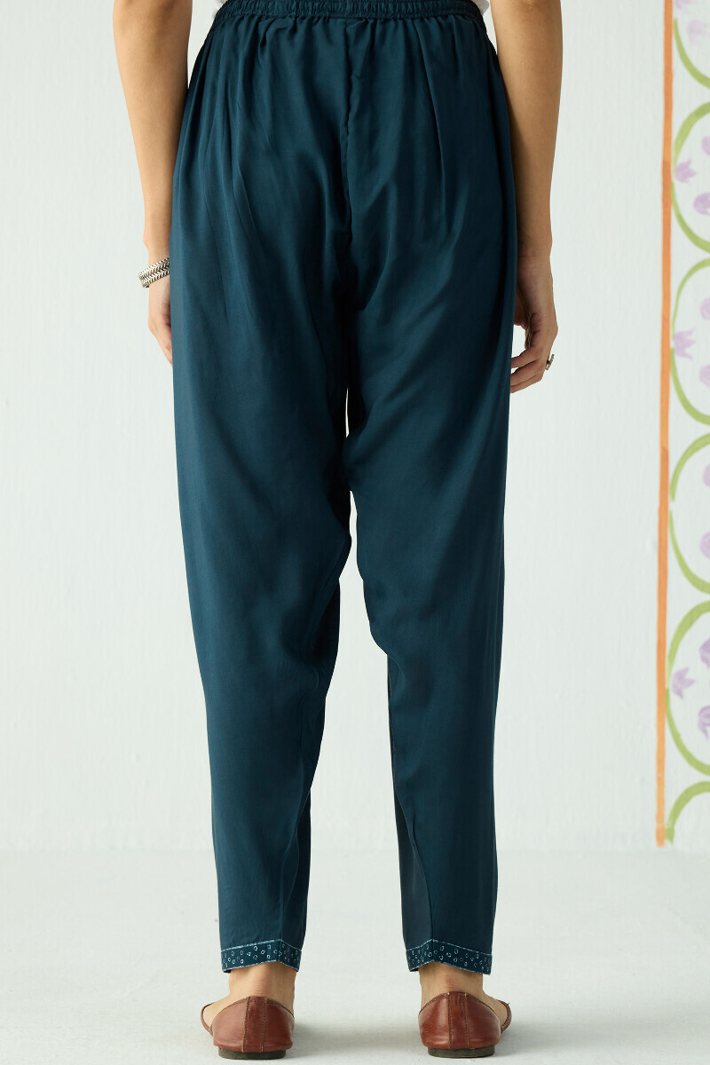 Blue Handcrafted Viscose Salwar
