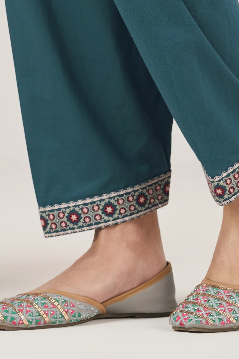 Blue Handcrafted Cotton Salwar