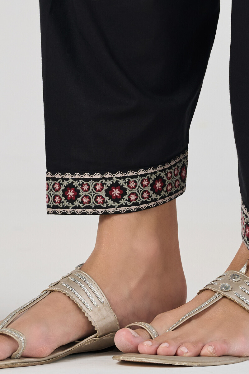 Black Handcrafted Cotton Salwar
