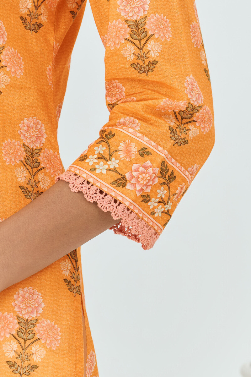 Yellow Printed Cotton Top