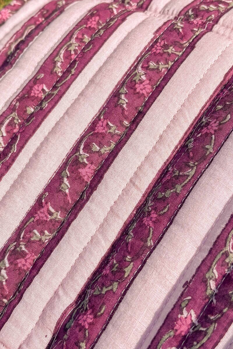 White Hand Block Printed Cotton Slub Tote Bag