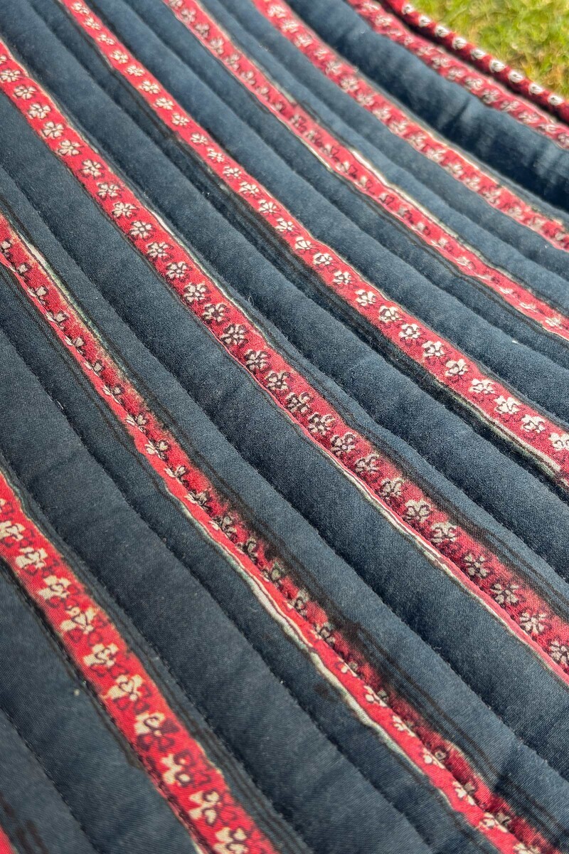 Blue Hand Block Printed Cotton Tote Bag