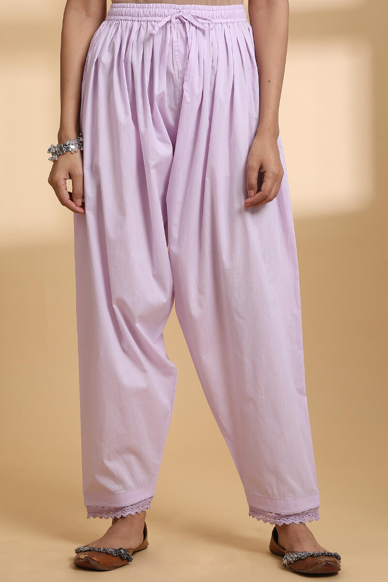 Purple Handcrafted Cotton Salwar