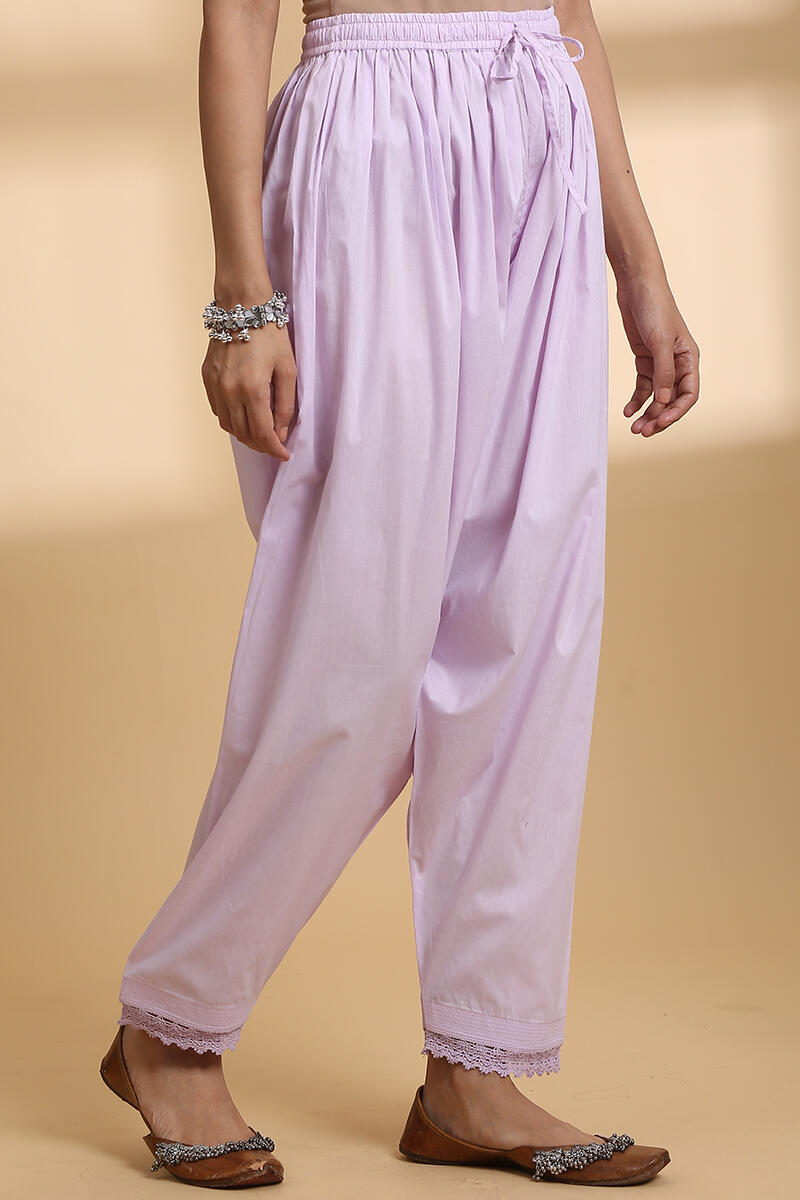 Purple Handcrafted Cotton Salwar