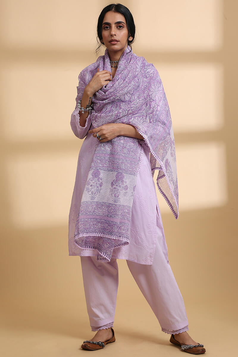 Purple Handcrafted Cotton Salwar